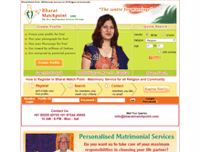 Tablet Screenshot of bharatmatchpoint.com